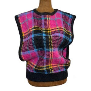Dark Academia Plaid Preppy Wool Blend Fall Sweater Vest